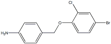 4-(4-bromo-2-chlorophenoxymethyl)aniline Struktur