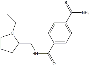 4-(aminocarbonothioyl)-N-[(1-ethylpyrrolidin-2-yl)methyl]benzamide Struktur