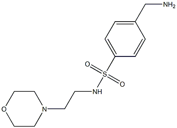 4-(aminomethyl)-N-(2-morpholin-4-ylethyl)benzenesulfonamide Struktur