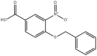 4-(benzylsulfanyl)-3-nitrobenzoic acid Struktur