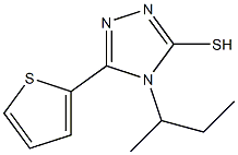 4-(butan-2-yl)-5-(thiophen-2-yl)-4H-1,2,4-triazole-3-thiol Struktur