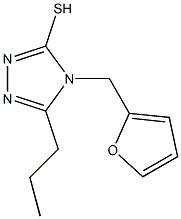 4-(furan-2-ylmethyl)-5-propyl-4H-1,2,4-triazole-3-thiol Struktur