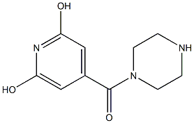 4-(piperazin-1-ylcarbonyl)pyridine-2,6-diol Struktur