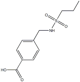 4-(propane-1-sulfonamidomethyl)benzoic acid Struktur