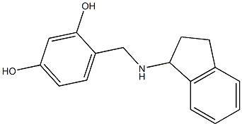 4-[(2,3-dihydro-1H-inden-1-ylamino)methyl]benzene-1,3-diol Struktur