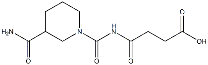 4-[(3-carbamoylpiperidin-1-yl)carbonylamino]-4-oxobutanoic acid Struktur