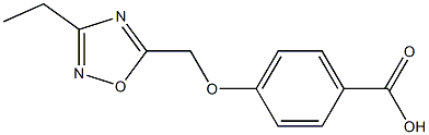 4-[(3-ethyl-1,2,4-oxadiazol-5-yl)methoxy]benzoic acid Struktur