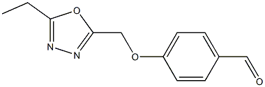 4-[(5-ethyl-1,3,4-oxadiazol-2-yl)methoxy]benzaldehyde Struktur