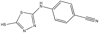 4-[(5-sulfanyl-1,3,4-thiadiazol-2-yl)amino]benzonitrile Struktur