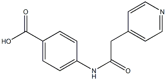 4-[(pyridin-4-ylacetyl)amino]benzoic acid Struktur