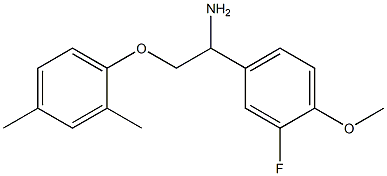 4-[1-amino-2-(2,4-dimethylphenoxy)ethyl]-2-fluoro-1-methoxybenzene Struktur