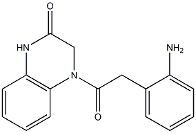 4-[2-(2-aminophenyl)acetyl]-1,2,3,4-tetrahydroquinoxalin-2-one Struktur