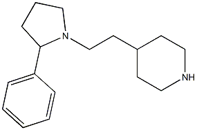 4-[2-(2-phenylpyrrolidin-1-yl)ethyl]piperidine Struktur