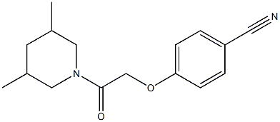 4-[2-(3,5-dimethylpiperidin-1-yl)-2-oxoethoxy]benzonitrile Struktur