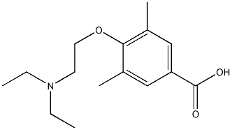 4-[2-(diethylamino)ethoxy]-3,5-dimethylbenzoic acid Struktur