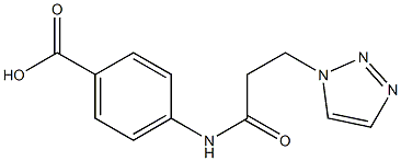 4-[3-(1H-1,2,3-triazol-1-yl)propanamido]benzoic acid Struktur