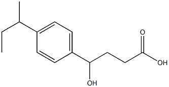 4-[4-(butan-2-yl)phenyl]-4-hydroxybutanoic acid Struktur