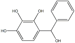 4-[hydroxy(phenyl)methyl]benzene-1,2,3-triol Struktur