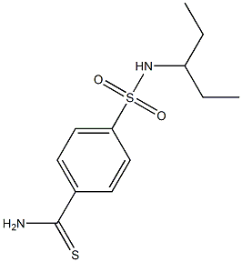 4-{[(1-ethylpropyl)amino]sulfonyl}benzenecarbothioamide Struktur