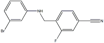 4-{[(3-bromophenyl)amino]methyl}-3-fluorobenzonitrile Struktur