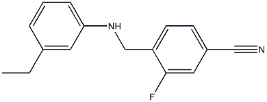 4-{[(3-ethylphenyl)amino]methyl}-3-fluorobenzonitrile Struktur