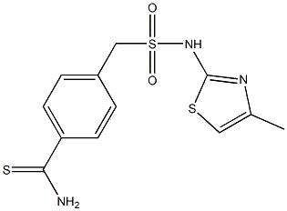 4-{[(4-methyl-1,3-thiazol-2-yl)sulfamoyl]methyl}benzene-1-carbothioamide Struktur