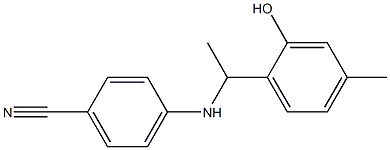 4-{[1-(2-hydroxy-4-methylphenyl)ethyl]amino}benzonitrile Struktur