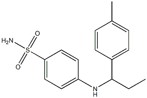 4-{[1-(4-methylphenyl)propyl]amino}benzene-1-sulfonamide Struktur