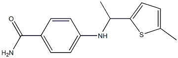 4-{[1-(5-methylthiophen-2-yl)ethyl]amino}benzamide Struktur