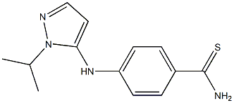 4-{[1-(propan-2-yl)-1H-pyrazol-5-yl]amino}benzene-1-carbothioamide Struktur