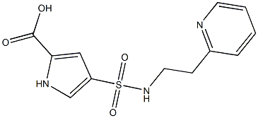 4-{[2-(pyridin-2-yl)ethyl]sulfamoyl}-1H-pyrrole-2-carboxylic acid Struktur