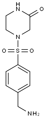 4-{[4-(aminomethyl)phenyl]sulfonyl}piperazin-2-one Struktur