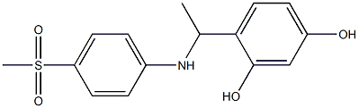 4-{1-[(4-methanesulfonylphenyl)amino]ethyl}benzene-1,3-diol Struktur