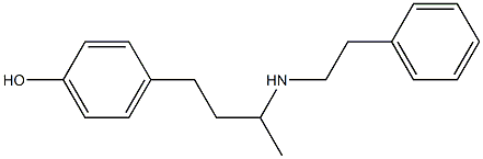 4-{3-[(2-phenylethyl)amino]butyl}phenol Struktur