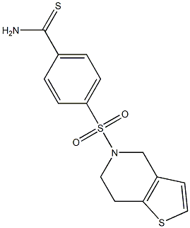 4-{4H,5H,6H,7H-thieno[3,2-c]pyridine-5-sulfonyl}benzene-1-carbothioamide Struktur