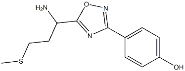 4-{5-[1-amino-3-(methylsulfanyl)propyl]-1,2,4-oxadiazol-3-yl}phenol Struktur