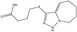 4-{5H,6H,7H,8H,9H-[1,2,4]triazolo[3,4-a]azepin-3-ylsulfanyl}butanoic acid Struktur