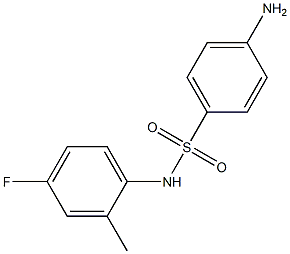 4-amino-N-(4-fluoro-2-methylphenyl)benzenesulfonamide Struktur