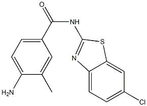 4-amino-N-(6-chloro-1,3-benzothiazol-2-yl)-3-methylbenzamide Struktur