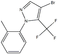 4-bromo-1-(2-methylphenyl)-5-(trifluoromethyl)-1H-pyrazole Struktur