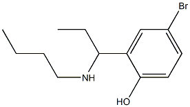 4-bromo-2-[1-(butylamino)propyl]phenol Struktur