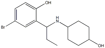 4-bromo-2-{1-[(4-hydroxycyclohexyl)amino]propyl}phenol Struktur