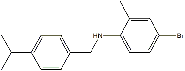 4-bromo-2-methyl-N-{[4-(propan-2-yl)phenyl]methyl}aniline Struktur