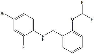 4-bromo-N-{[2-(difluoromethoxy)phenyl]methyl}-2-fluoroaniline Struktur