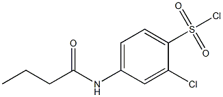 4-butanamido-2-chlorobenzene-1-sulfonyl chloride Struktur