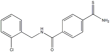 4-carbamothioyl-N-[(2-chlorophenyl)methyl]benzamide Struktur