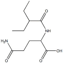 4-carbamoyl-2-(2-ethylbutanamido)butanoic acid Struktur