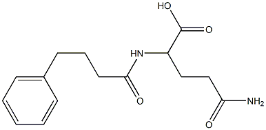 4-carbamoyl-2-(4-phenylbutanamido)butanoic acid Struktur