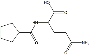 4-carbamoyl-2-(cyclopentylformamido)butanoic acid Struktur