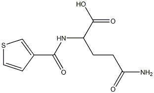 4-carbamoyl-2-(thiophen-3-ylformamido)butanoic acid Struktur